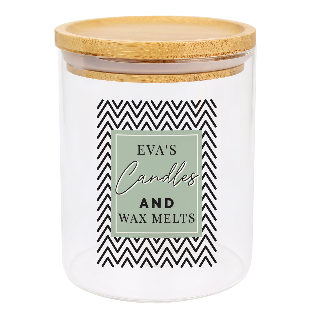 Personalised Free Text Glass Jar with Bamboo Lid: 6 - Storage By Gift Moments