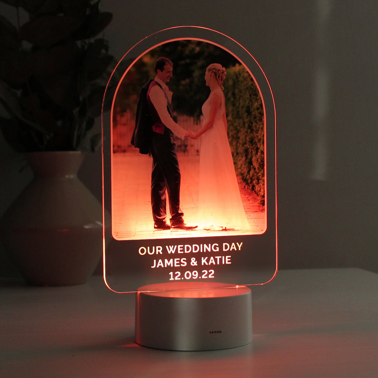 Personalised Free Text & Photo Upload LED Colour Changing Light: 7 - LED Lighting By Gift Moments