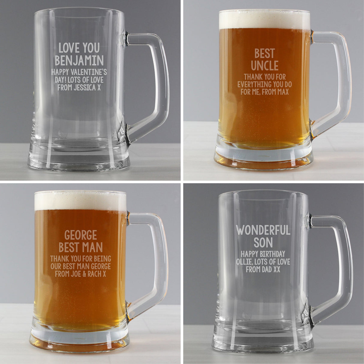 Personalised Free Text Pint Stern Tankard: 6 - Tankards By Gift Moments