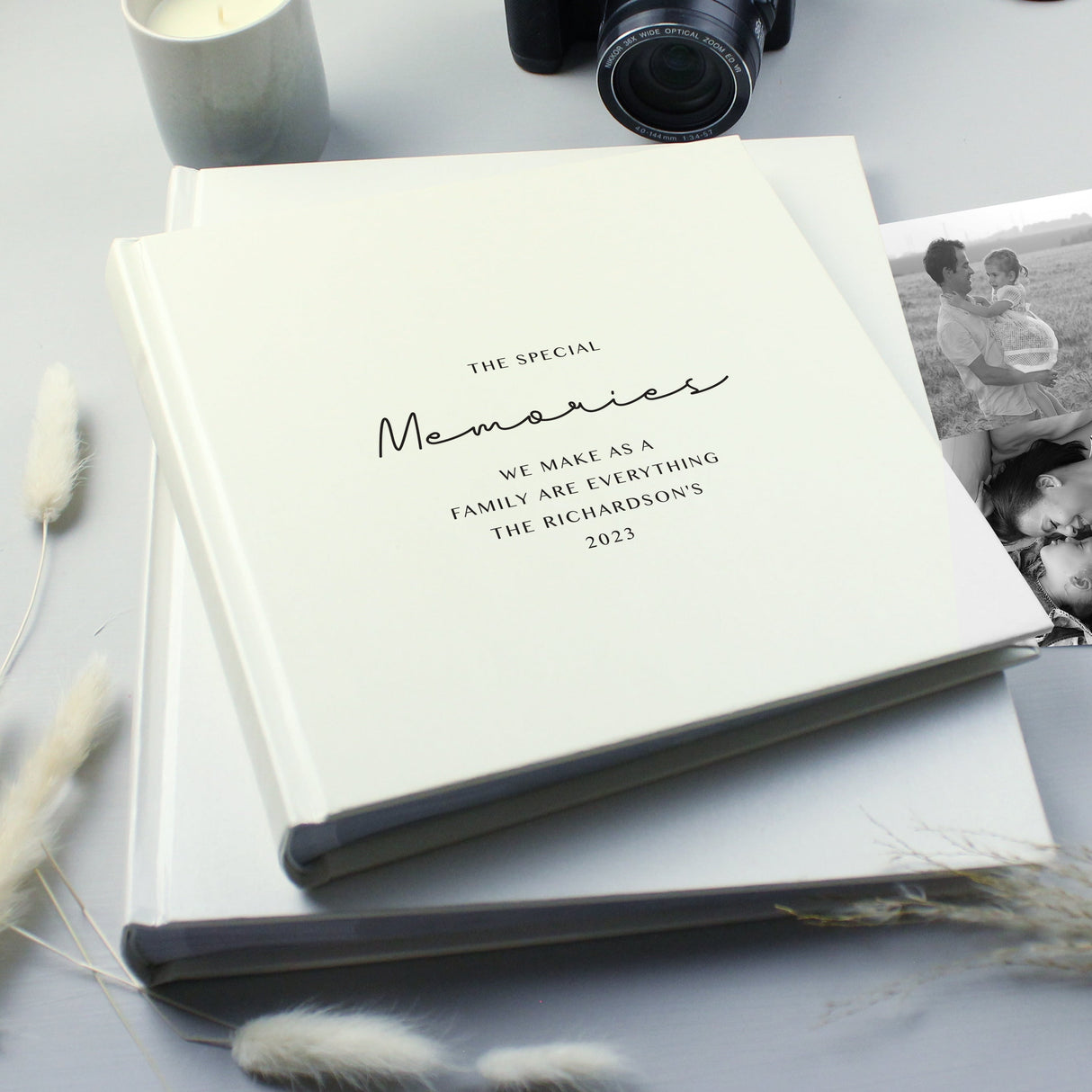 Personalised Free Text Square Photo Album - Shop Photo Albums At Gift Moments - 1