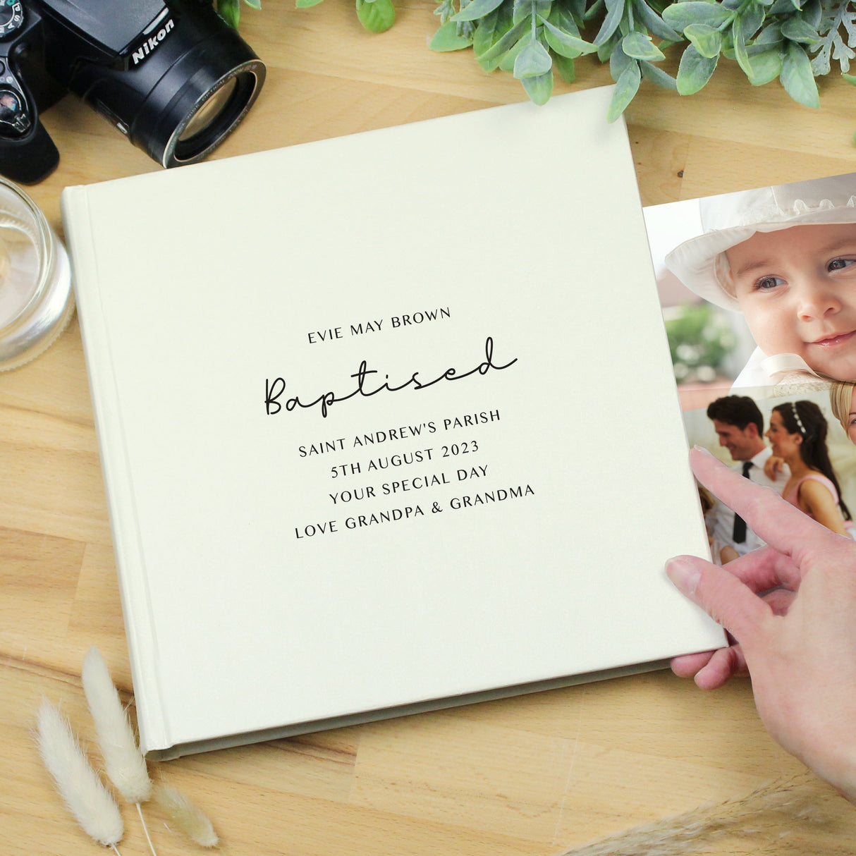 Personalised Free Text Square Photo Album - Shop Photo Albums At Gift Moments - 2