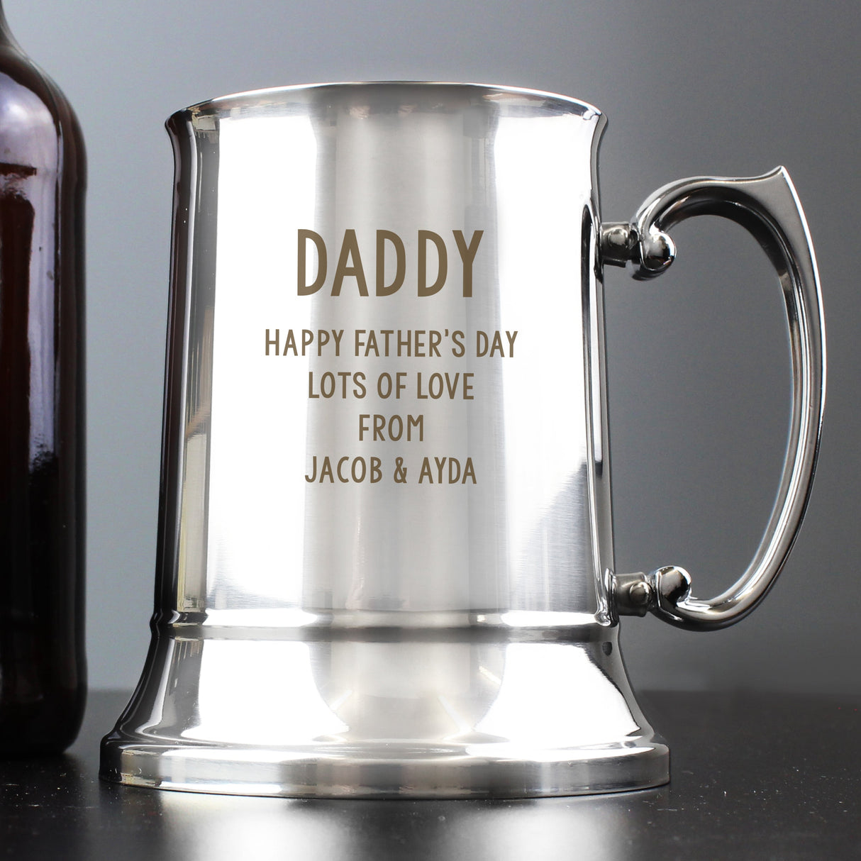 Personalised Free Text Stainless Steel Tankard: 5 - Tankards By Gift Moments