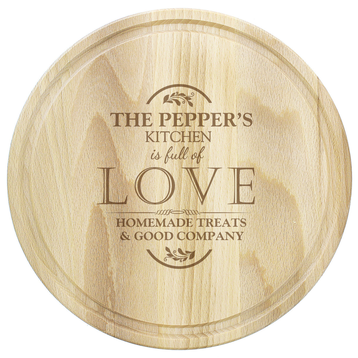 Personalised Full of Love Large Round Chopping Board: 2 - Chopping Boards By Gift Moments