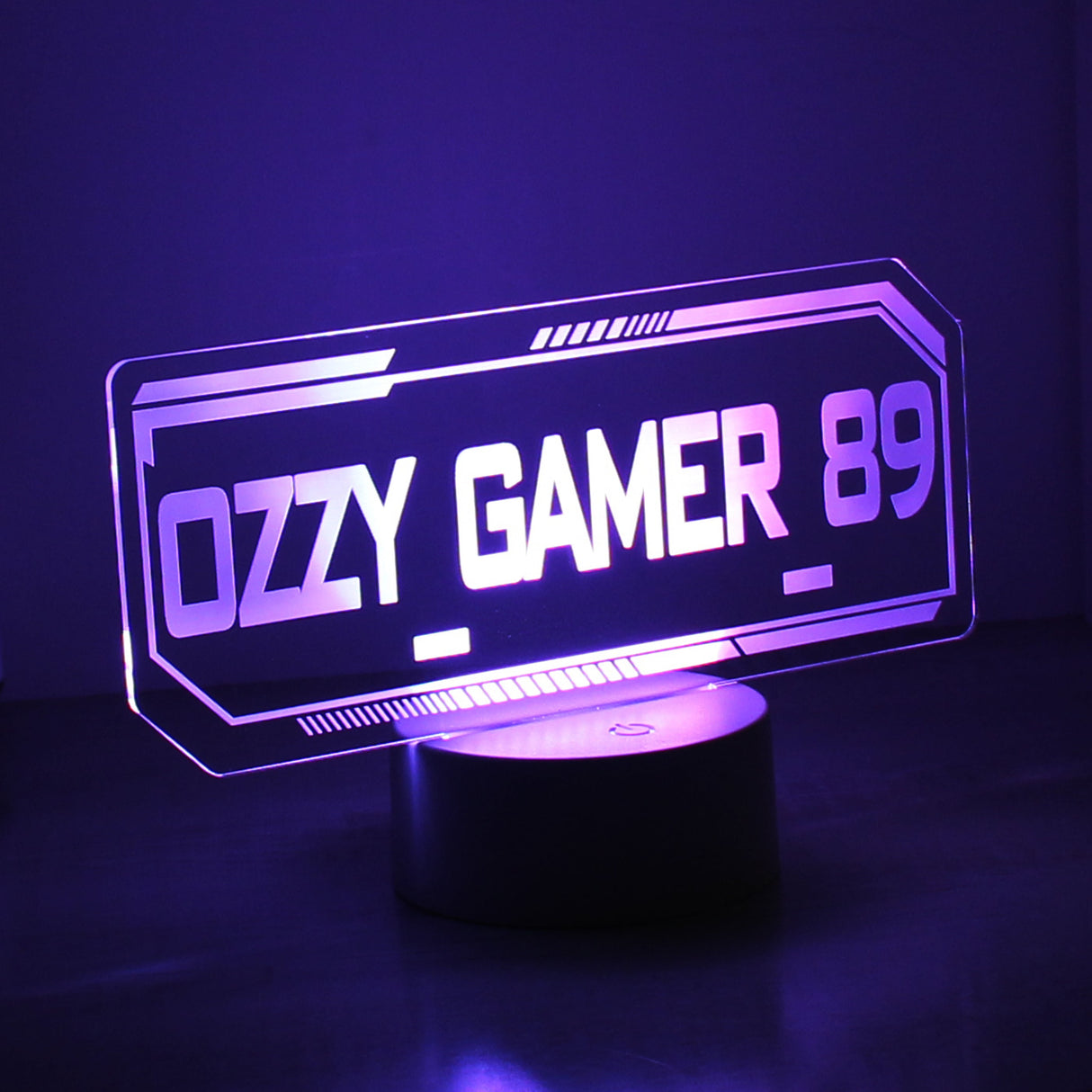 Personalised Gamer Tag LED Colour Changing Night Light: 3 - LED Lighting By Gift Moments