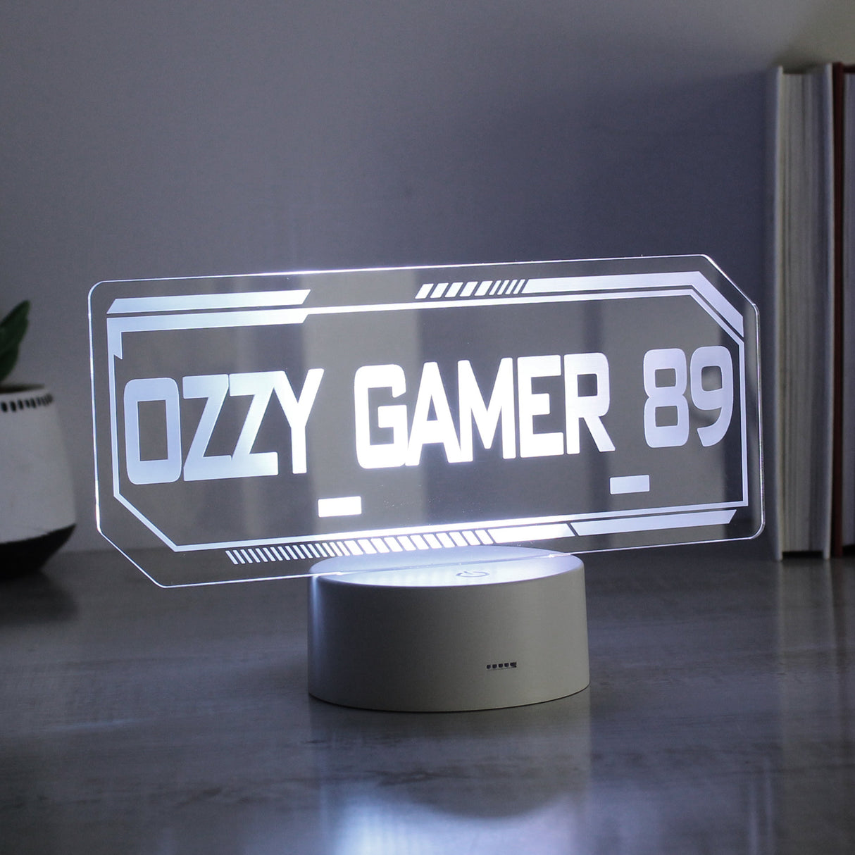 Personalised Gamer Tag LED Colour Changing Night Light: 5 - LED Lighting By Gift Moments