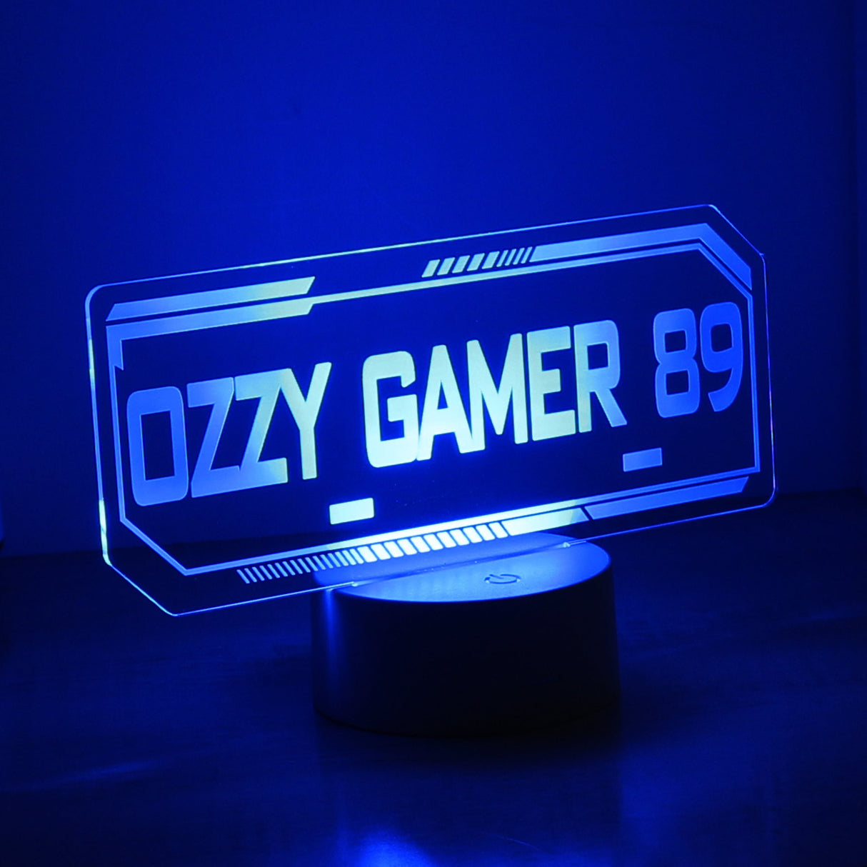 Personalised Gamer Tag LED Colour Changing Night Light: 6 - LED Lighting By Gift Moments