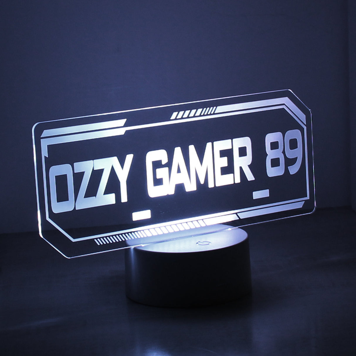 Personalised Gamer Tag LED Colour Changing Night Light: 1 - LED Lighting By Gift Moments