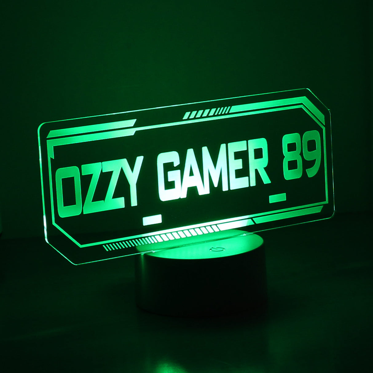 Personalised Gamer Tag LED Colour Changing Night Light: 7 - LED Lighting By Gift Moments