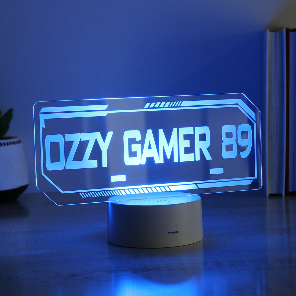 Personalised Gamer Tag LED Colour Changing Night Light: 4 - LED Lighting By Gift Moments