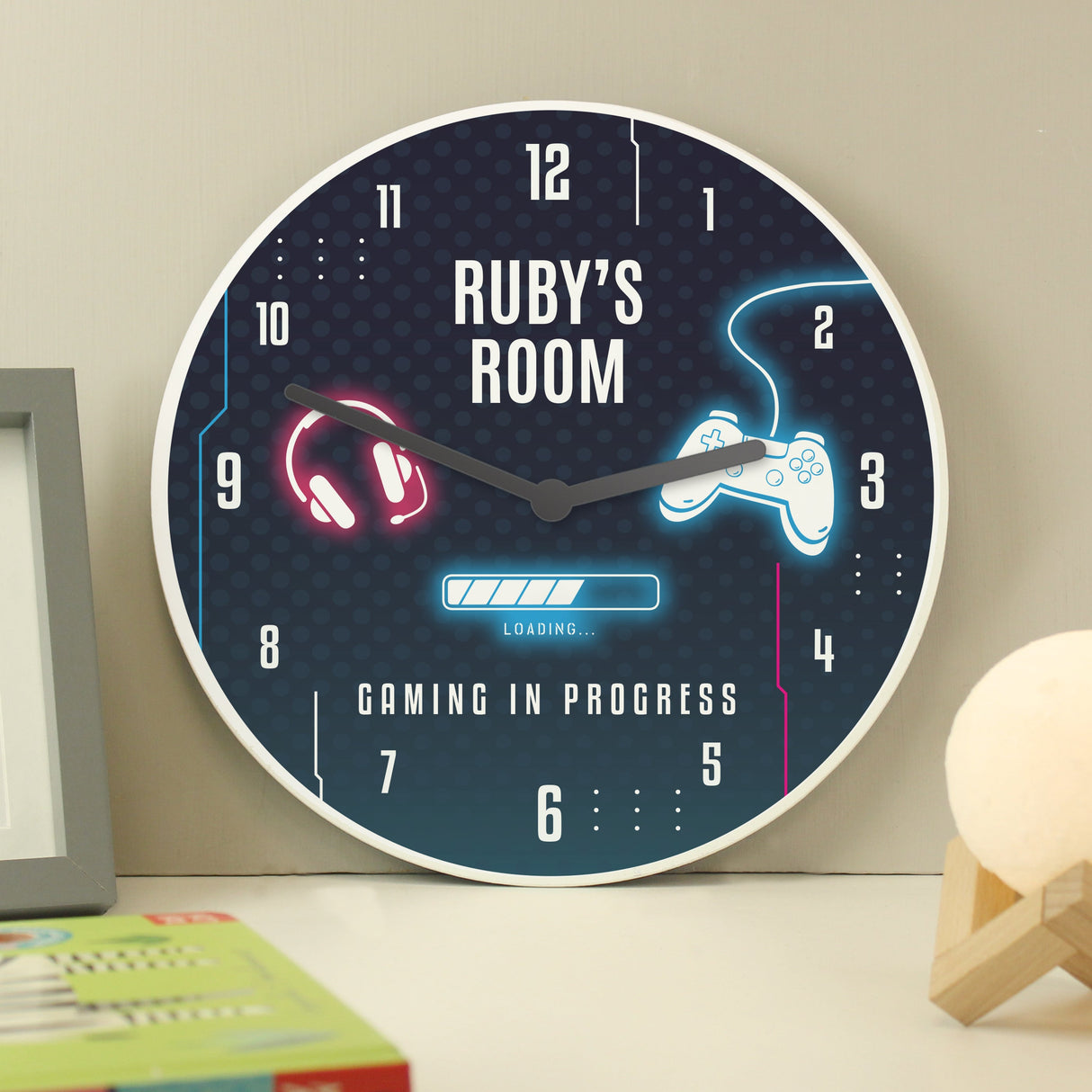 Personalised Gaming Children’s Wall Clock: 4 - Clocks By Gift Moments