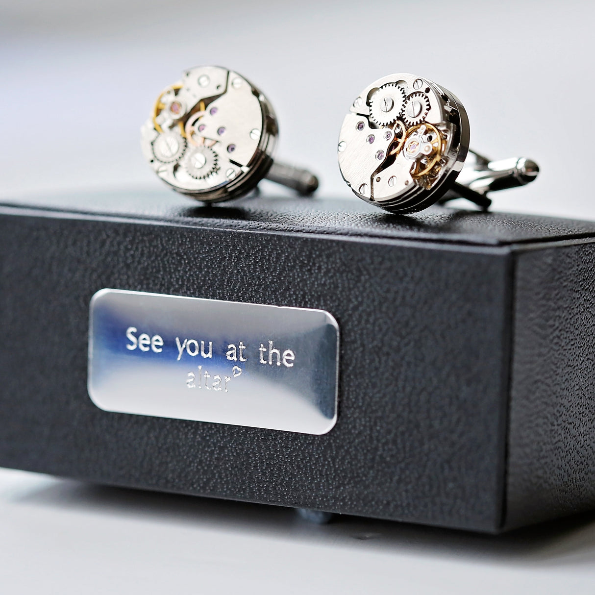Personalised Gear Movement Cufflinks: 1 - Cufflinks & Tie Slides By Gift Moments