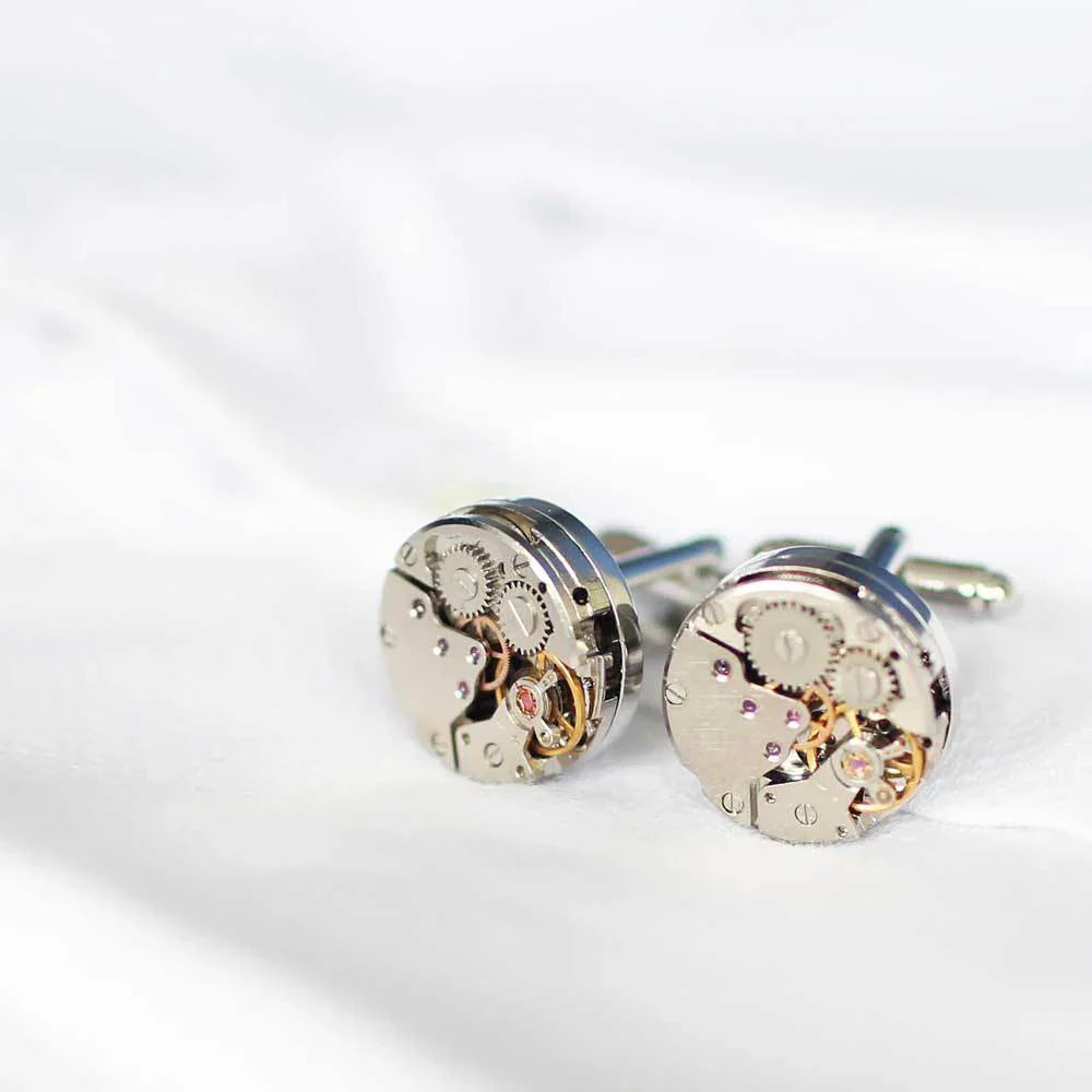 Personalised Gear Movement Cufflinks: 5 - Cufflinks & Tie Slides By Gift Moments