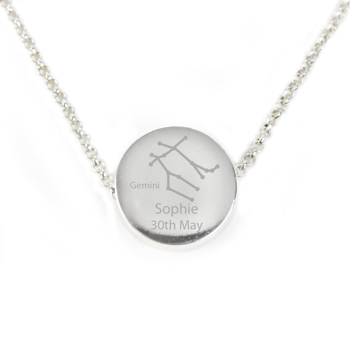 Personalised Gemini Zodiac Star Sign Necklace (May 21st - Jun 20th): 8 - Necklaces By Gift Moments