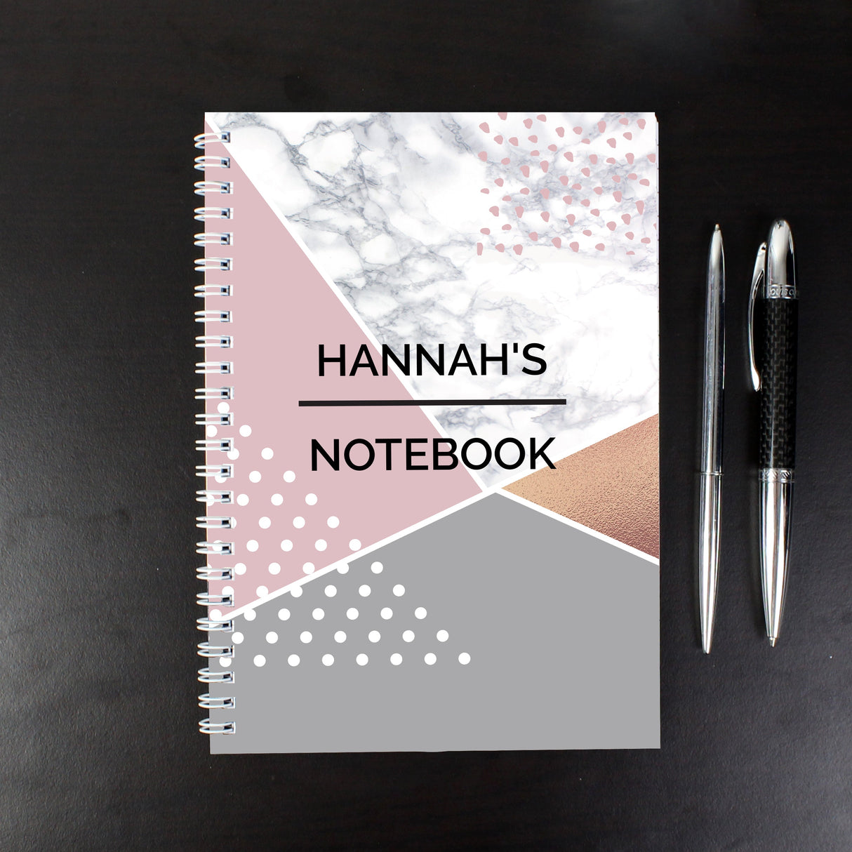 Personalised Geometric A5 Notebook: 1 - Notebooks By Gift Moments