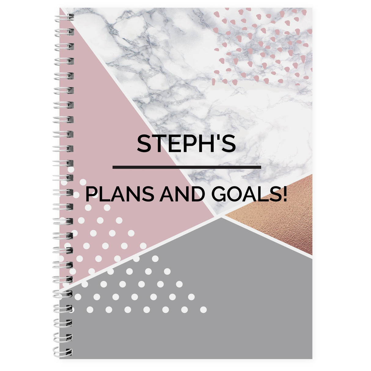 Personalised Geometric A5 Notebook: 2 - Notebooks By Gift Moments