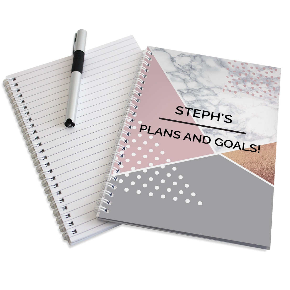 Personalised Geometric A5 Notebook: 5 - Notebooks By Gift Moments
