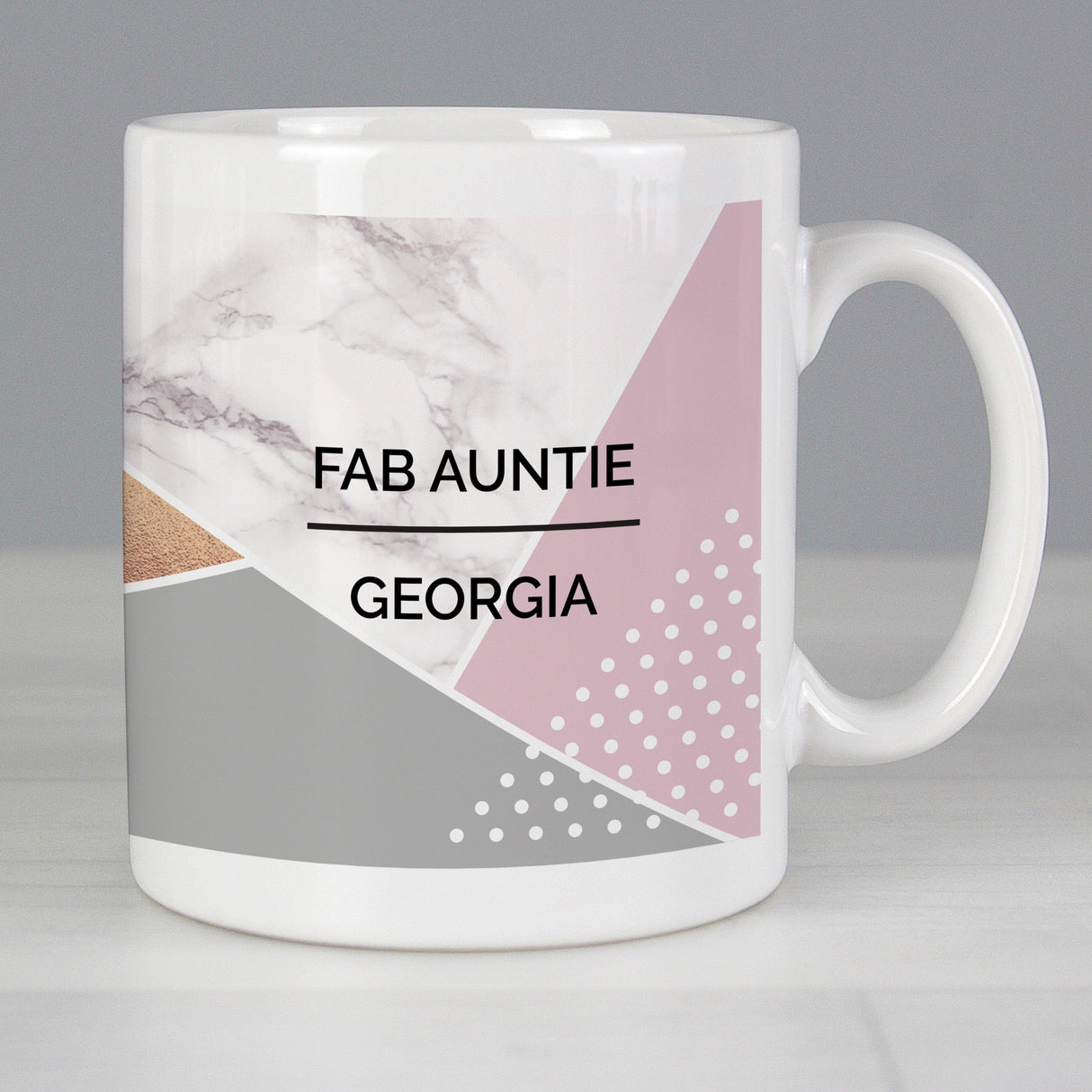 Personalised Geometric Mug: 6 - Mugs By Gift Moments