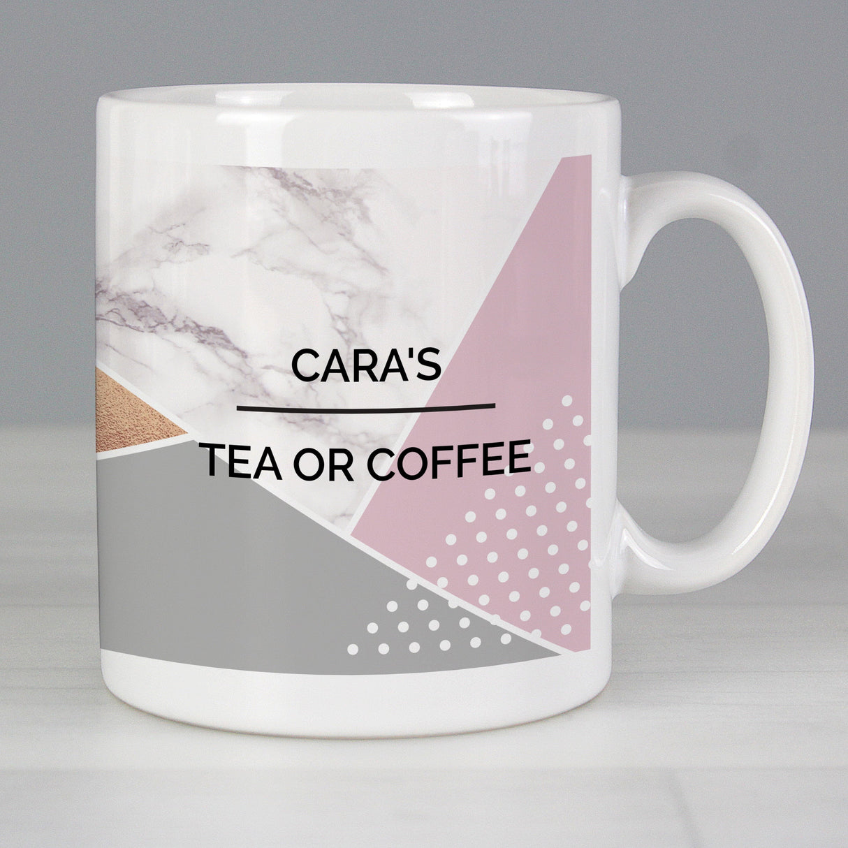 Personalised Geometric Mug: 2 - Mugs By Gift Moments
