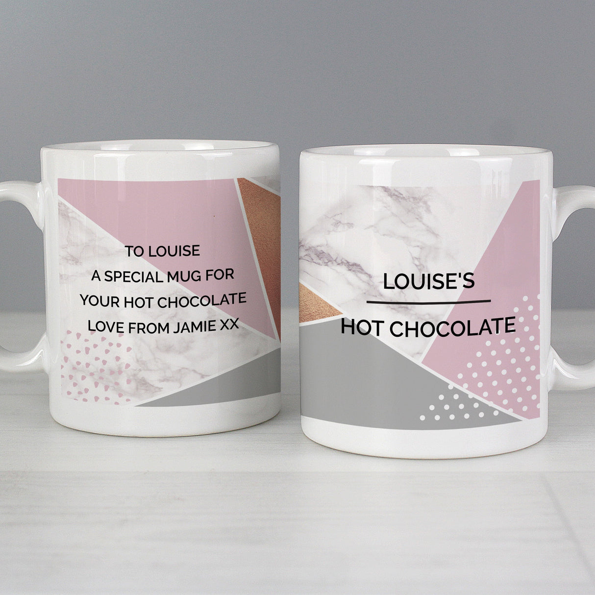 Personalised Geometric Mug: 1 - Mugs By Gift Moments