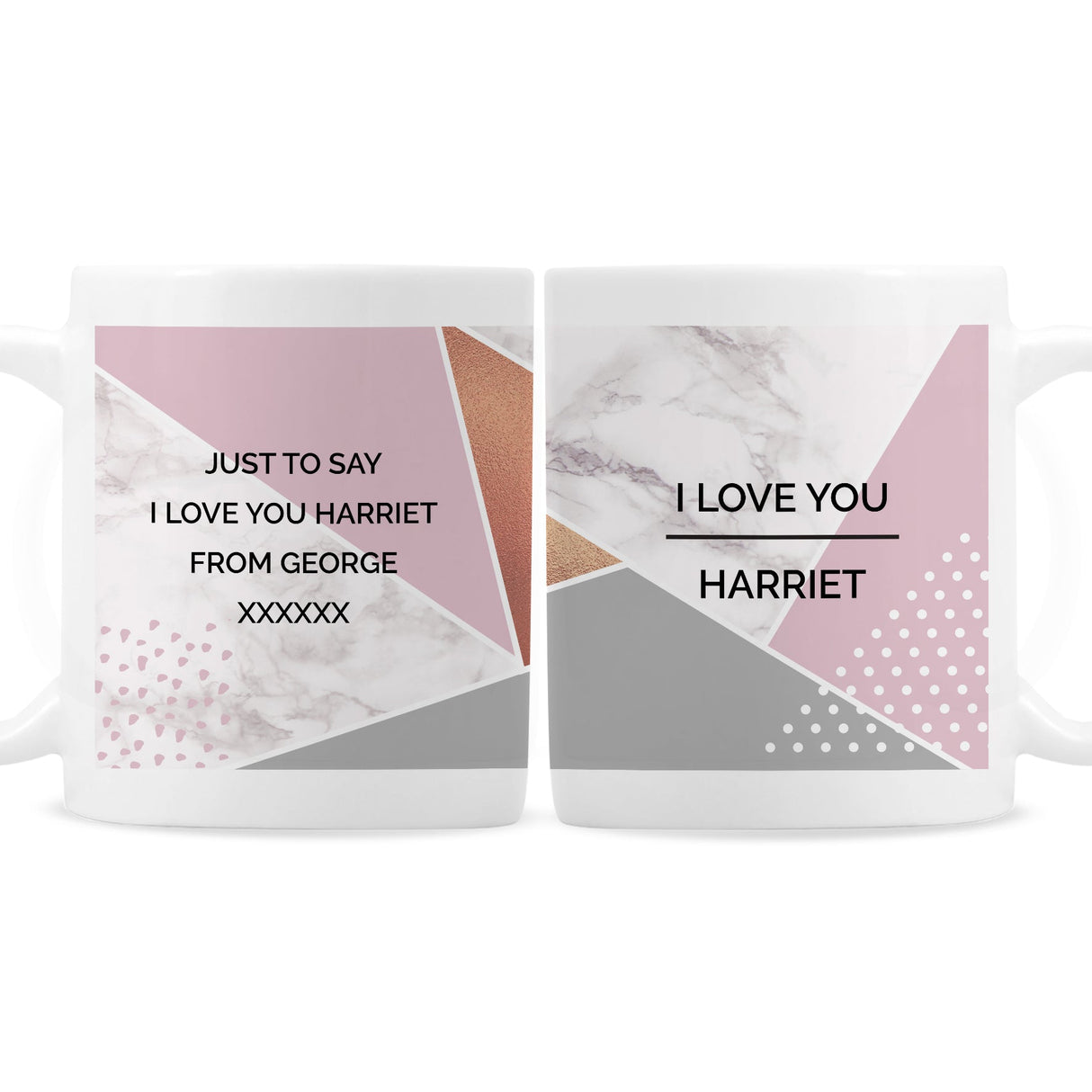 Personalised Geometric Mug: 3 - Mugs By Gift Moments