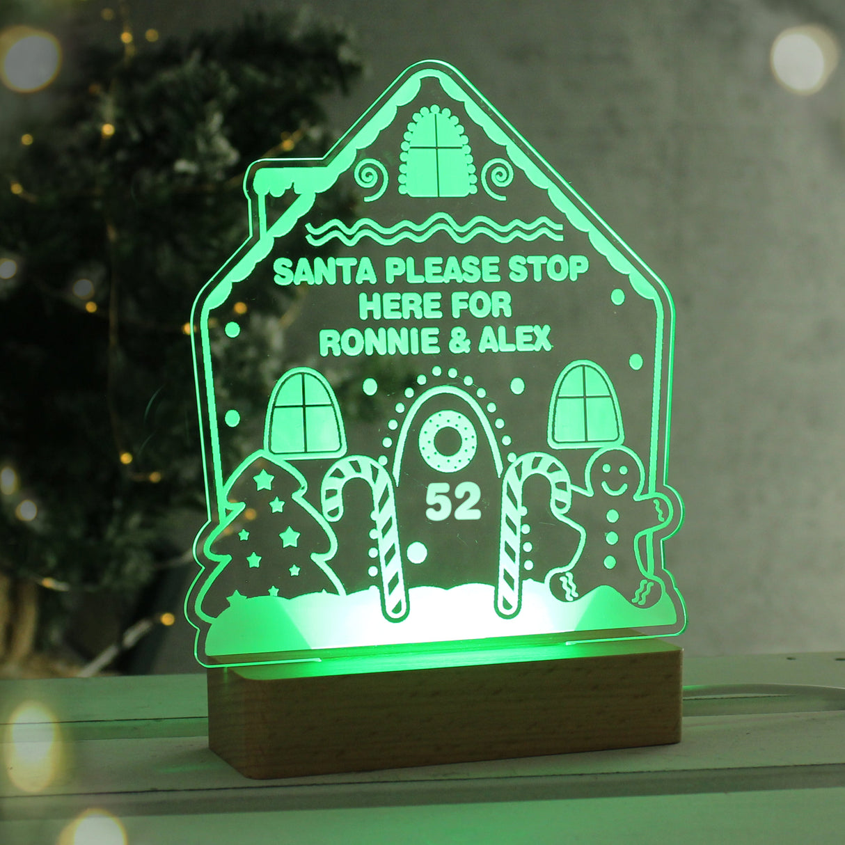 Personalised Gingerbread House LED Light: 3 - LED Lighting By Gift Moments