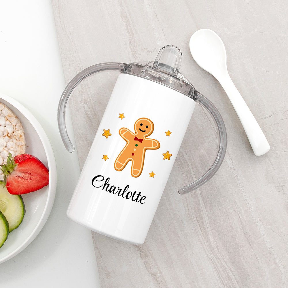 Personalised Gingerbread Kids Sippy Cup: 3 - Kids Bottles By Gift Moments