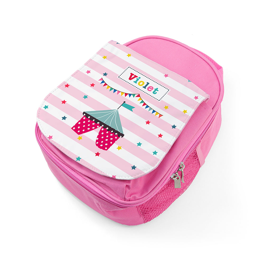 Personalised Girl’s Circus Themed Pink Lunch Bags: 7 - Lunch Boxes & Bags By Gift Moments