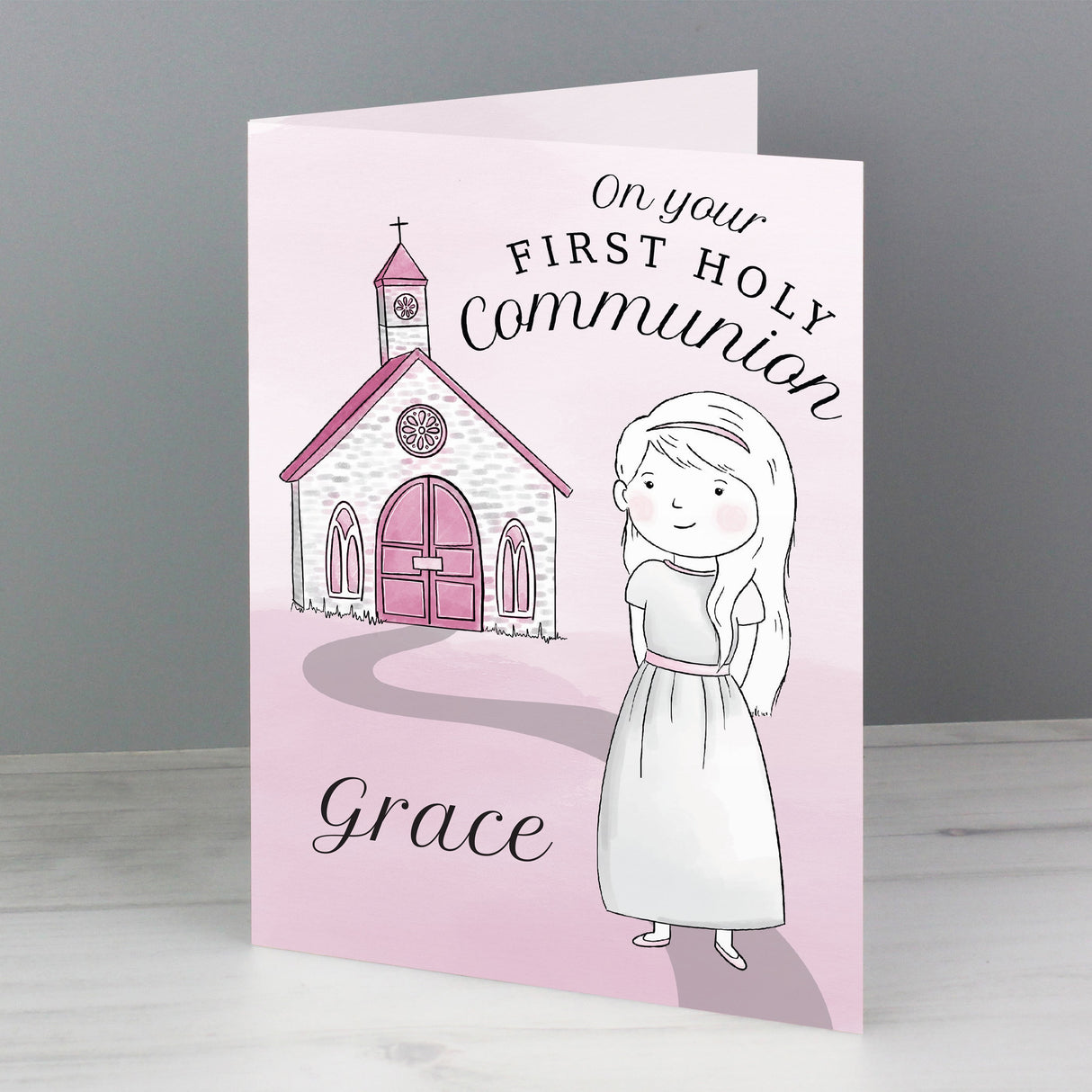 Personalised Girls First Holy Communion Card: 2 - Greeting Cards By Gift Moments