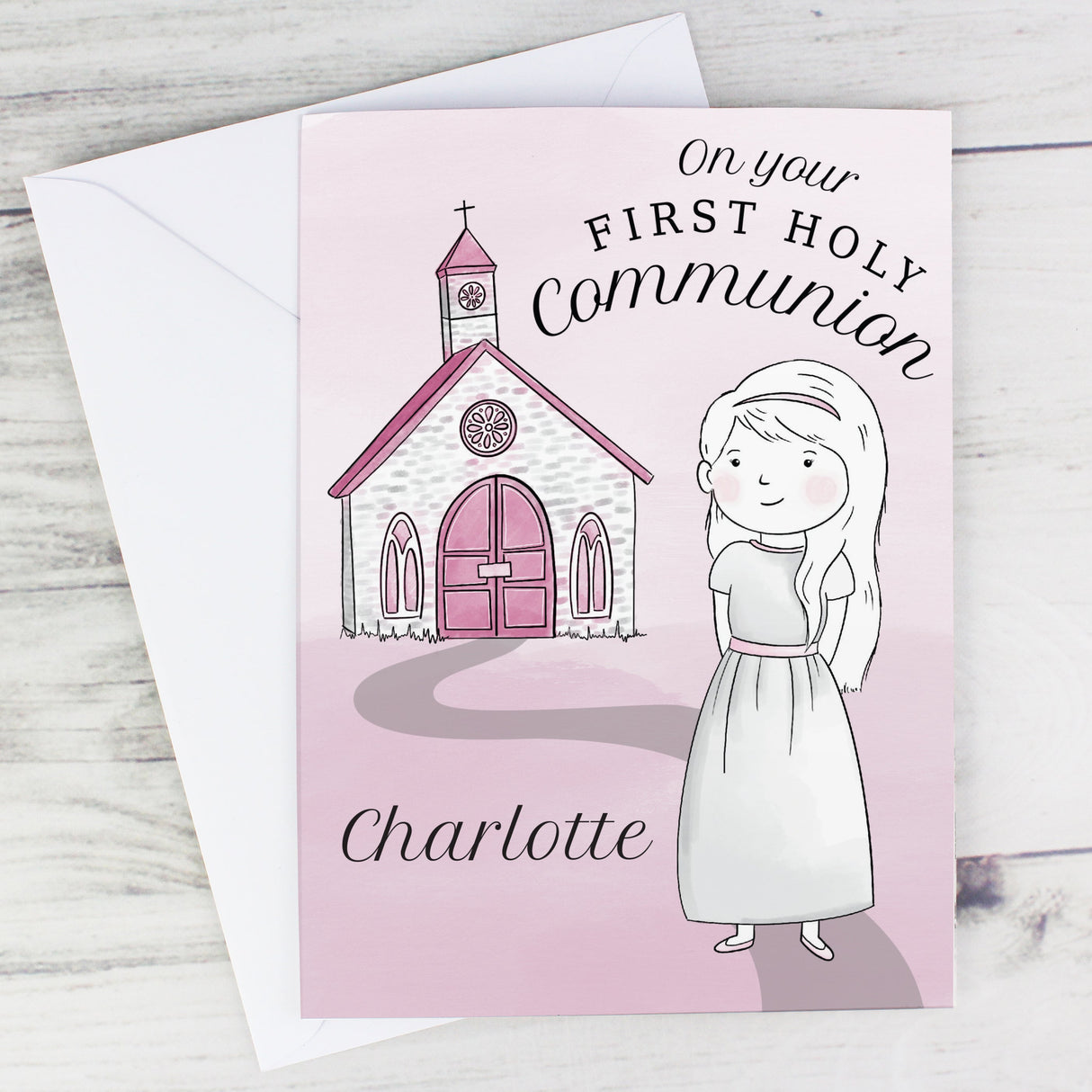 Personalised Girls First Holy Communion Card: 1 - Greeting Cards By Gift Moments