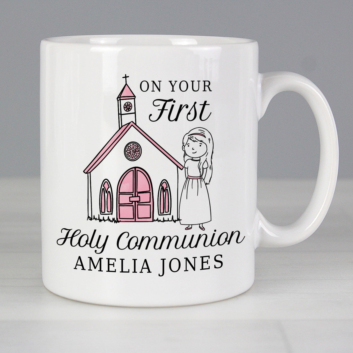 Personalised Girls First Holy Communion Mug: 2 - Mugs By Gift Moments