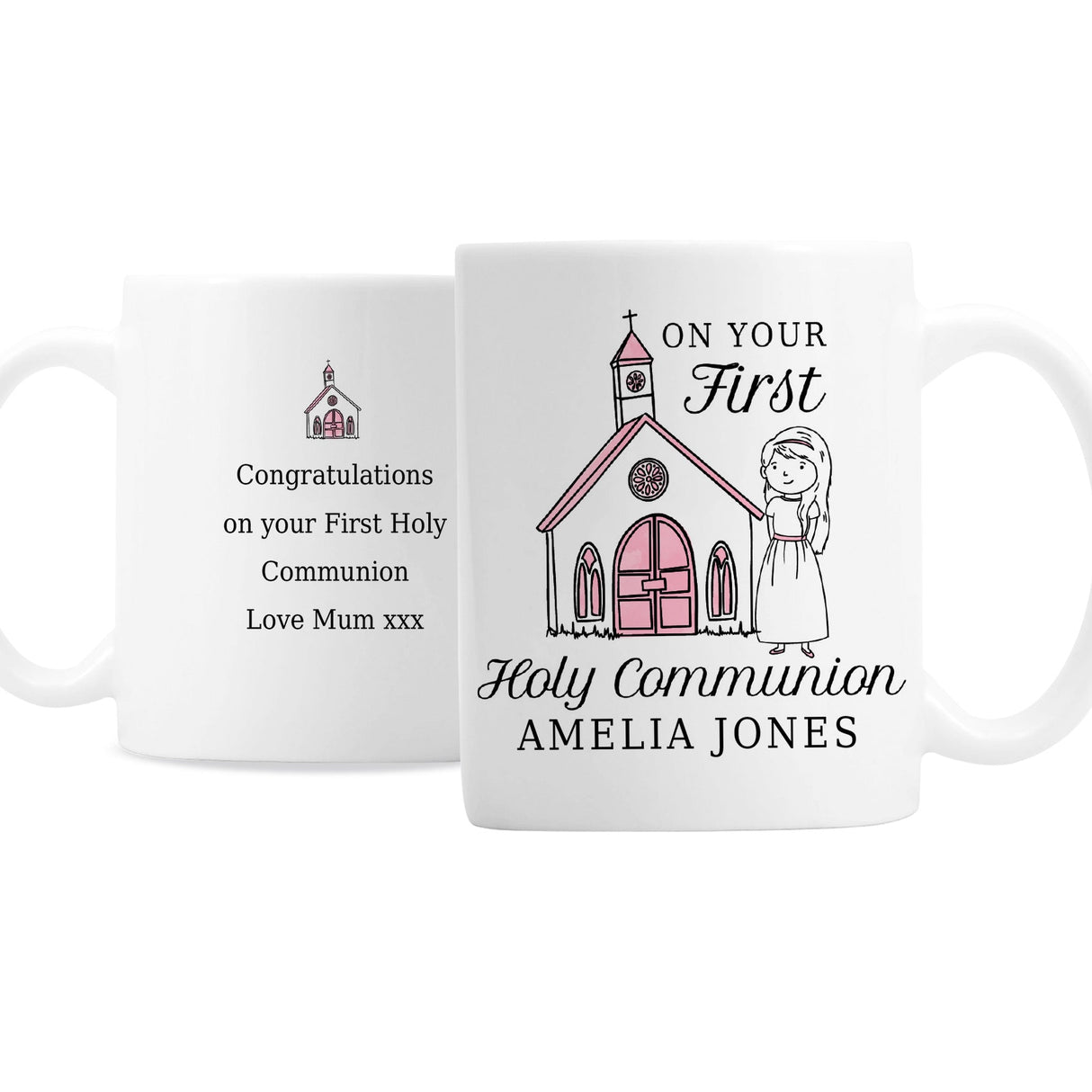 Personalised Girls First Holy Communion Mug: 5 - Mugs By Gift Moments