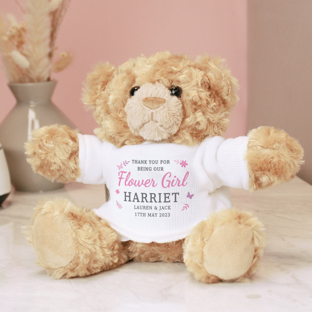 Personalised Girls Free Text Teddy Bear: 2 - Teddy Bears & Soft Toys By Gift Moments