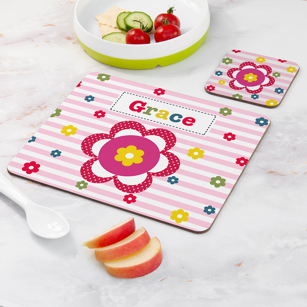 Personalised Girl’s Placemat & Coaster Sets: 11 - Placemats By Gift Moments