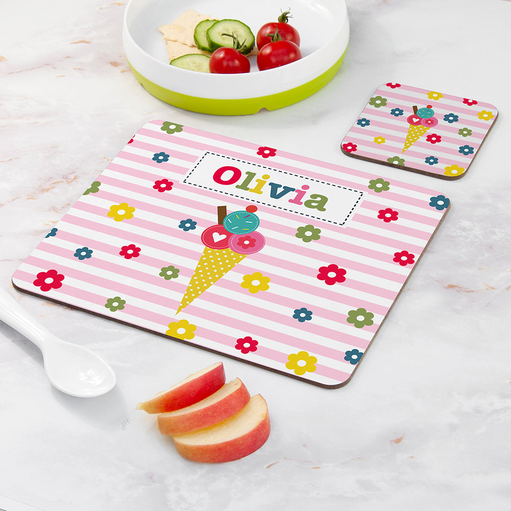 Personalised Girl’s Placemat & Coaster Sets: 17 - Placemats By Gift Moments