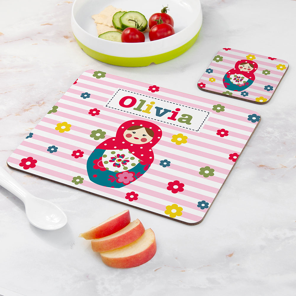 Personalised Girl’s Placemat & Coaster Sets: 19 - Placemats By Gift Moments