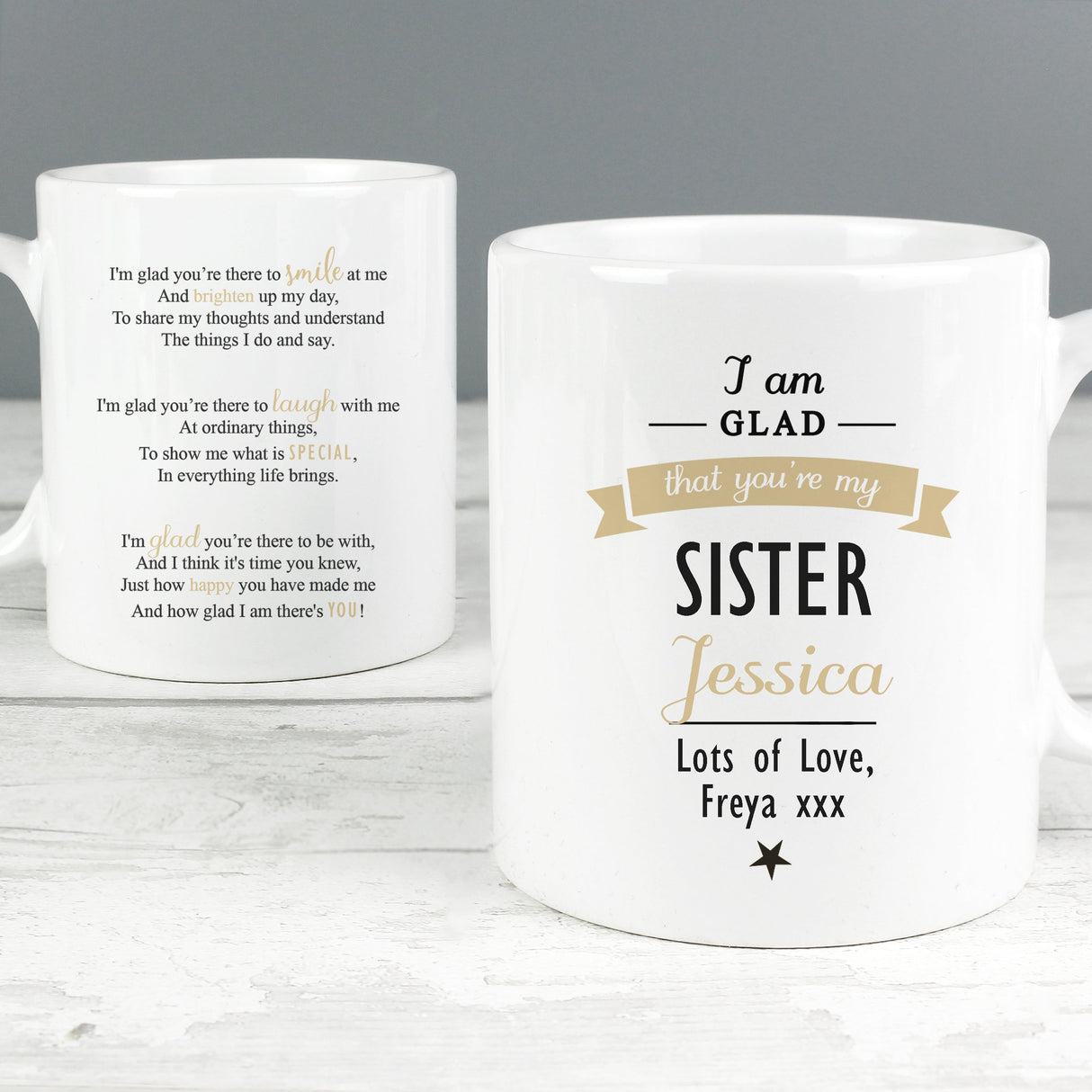 Personalised I Am Glad... Mug: 2 - Mugs By Gift Moments