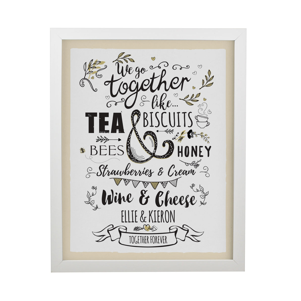 Personalised We Go Together Like Framed Prints - Shop Framed Prints At Gift Moments - 9