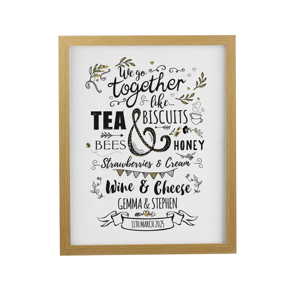 Personalised We Go Together Like Framed Prints - Shop Framed Prints At Gift Moments - 7