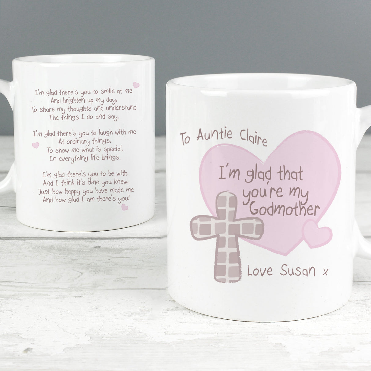 Personalised Godmother Mug: 3 - Mugs By Gift Moments