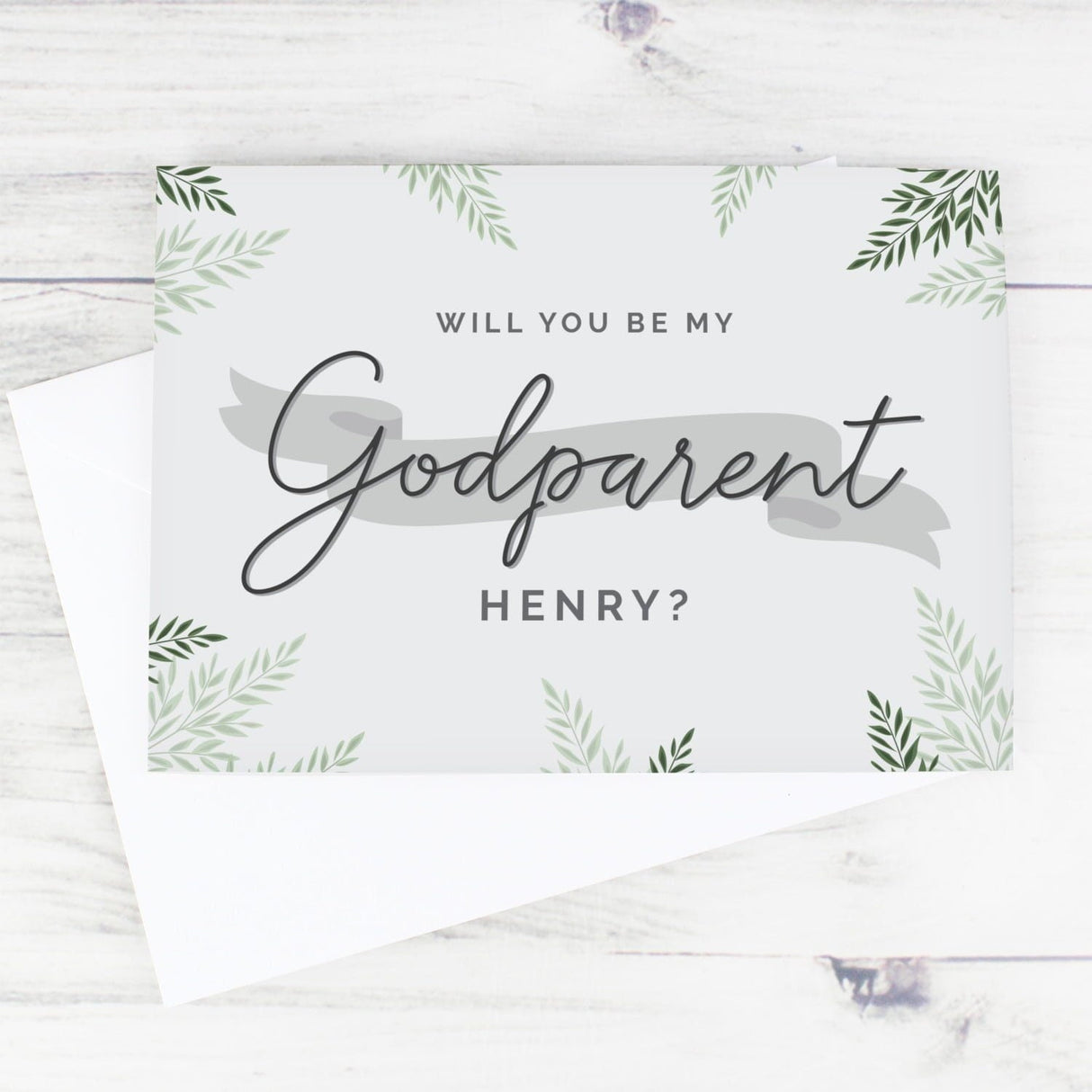 Personalised Godparent Card: 2 - Greeting Cards By Gift Moments