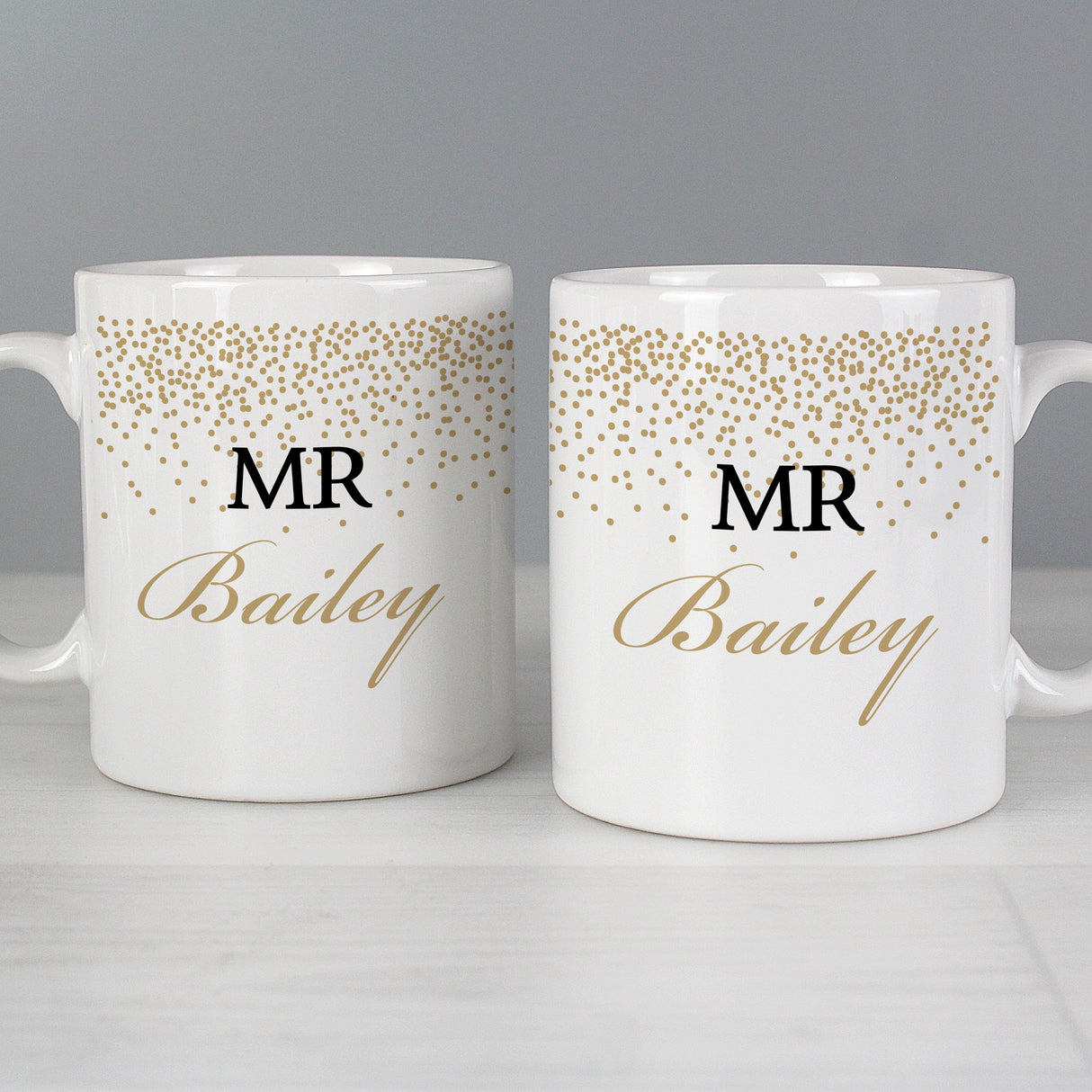 Personalised Gold Confetti Mug Set - Shop Mugs At Gift Moments - 4