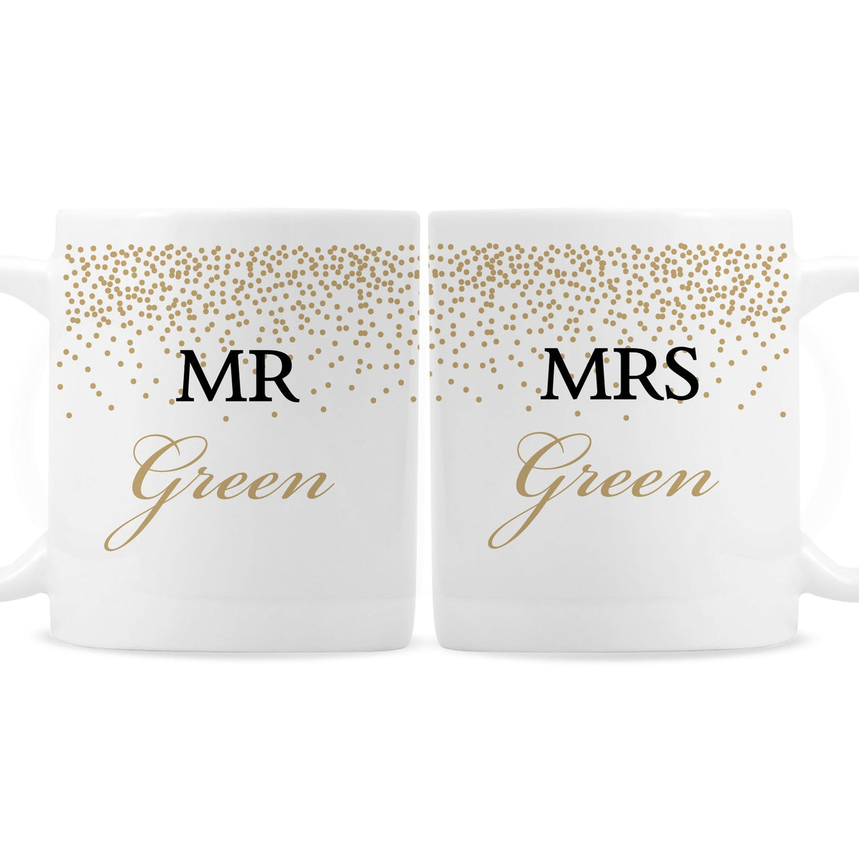 Personalised Gold Confetti Mug Set - Shop Mugs At Gift Moments - 3