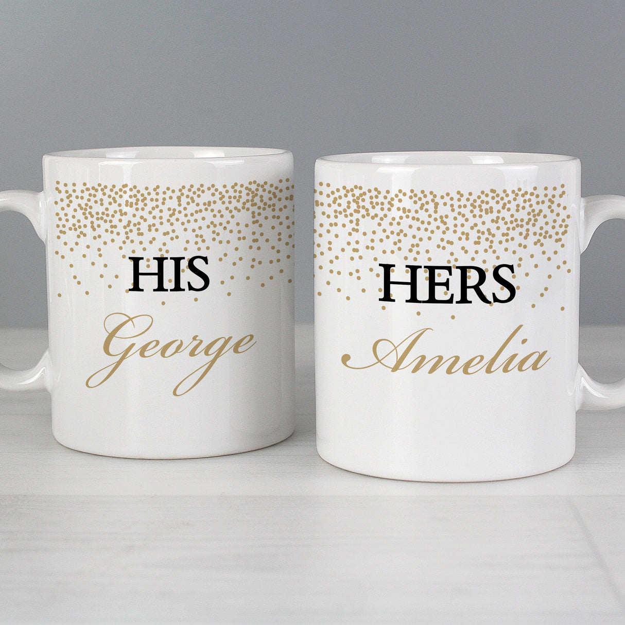 Personalised Gold Confetti Mug Set - Shop Mugs At Gift Moments - 6