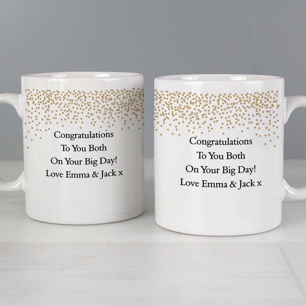 Personalised Gold Confetti Mug Set - Shop Mugs At Gift Moments - 5