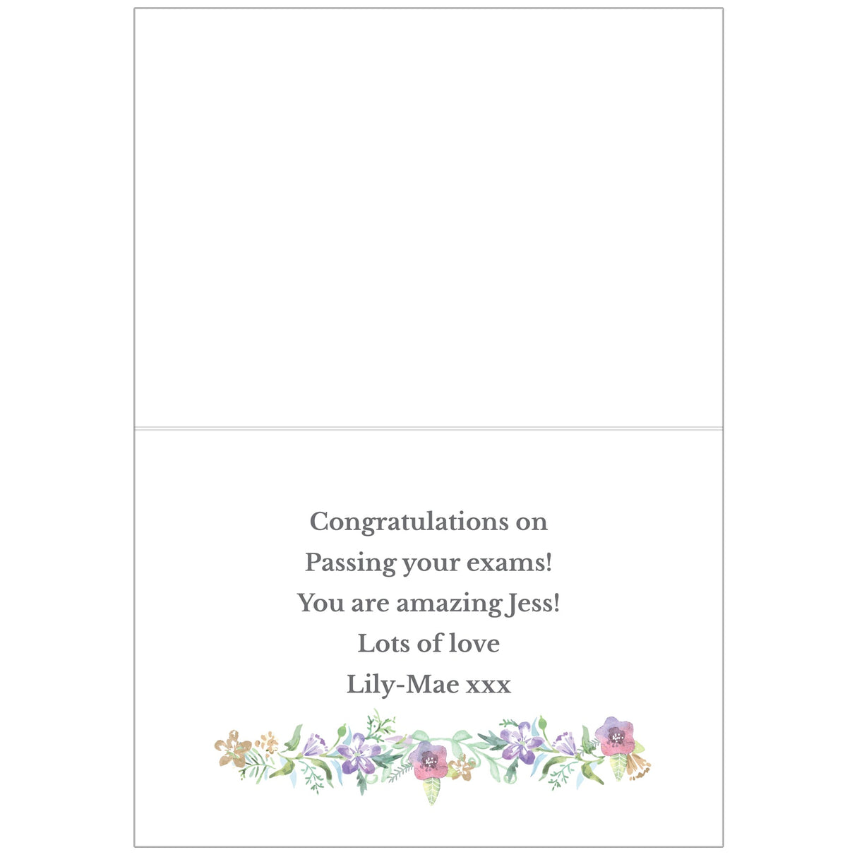 Personalised Gold Floral Watercolour Card - Shop Greeting Cards At Gift Moments - 5