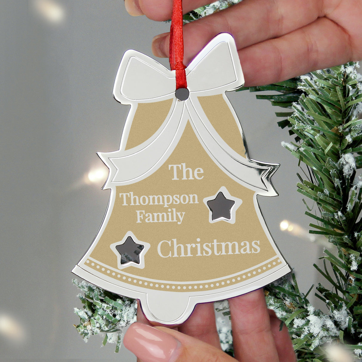 Personalised Golden Christmas Bell Decoration - Shop Christmas Decorations At Gift Moments - 4