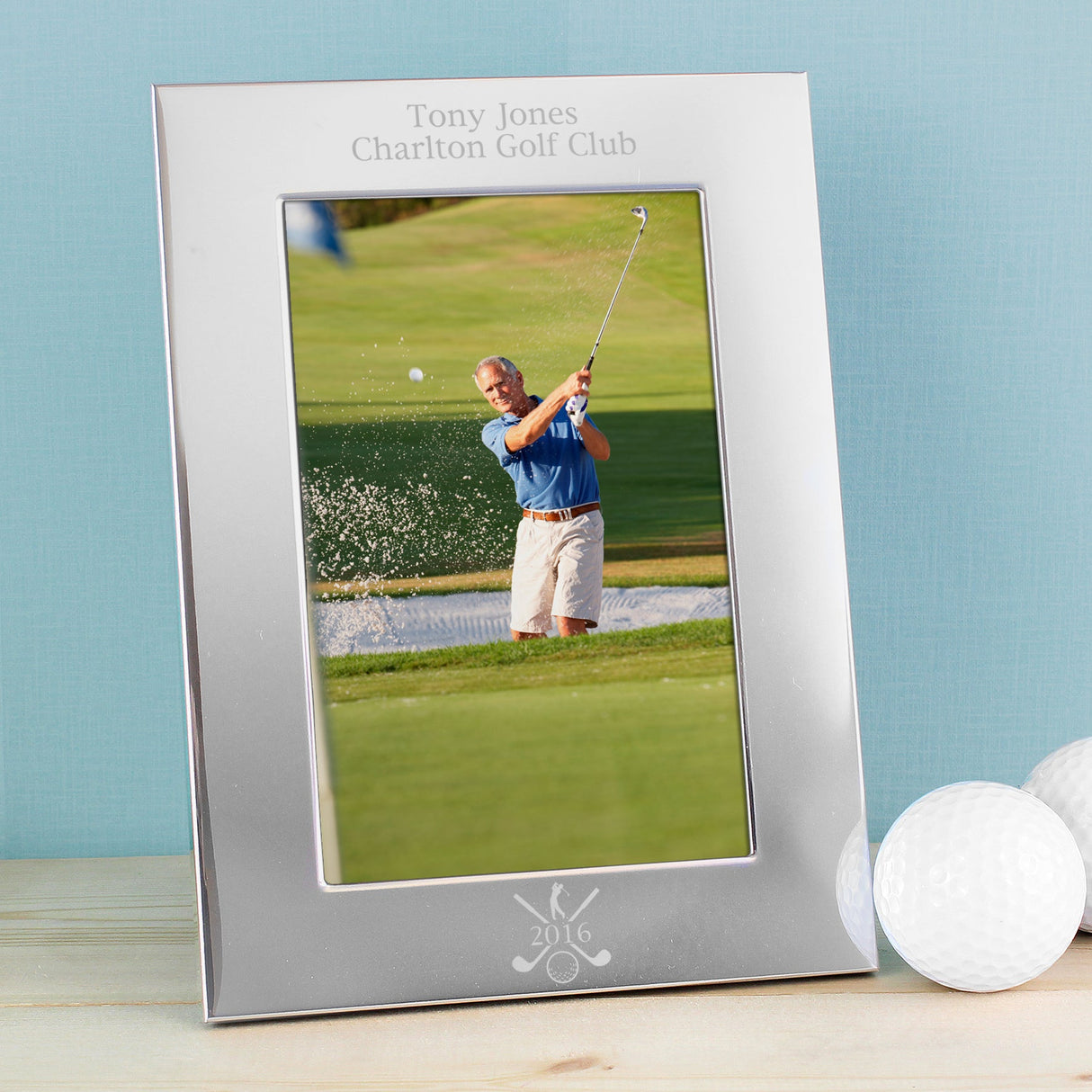 Personalised Golf 6x4 Silver Photo Frame - Shop Photo Frames At Gift Moments - 1