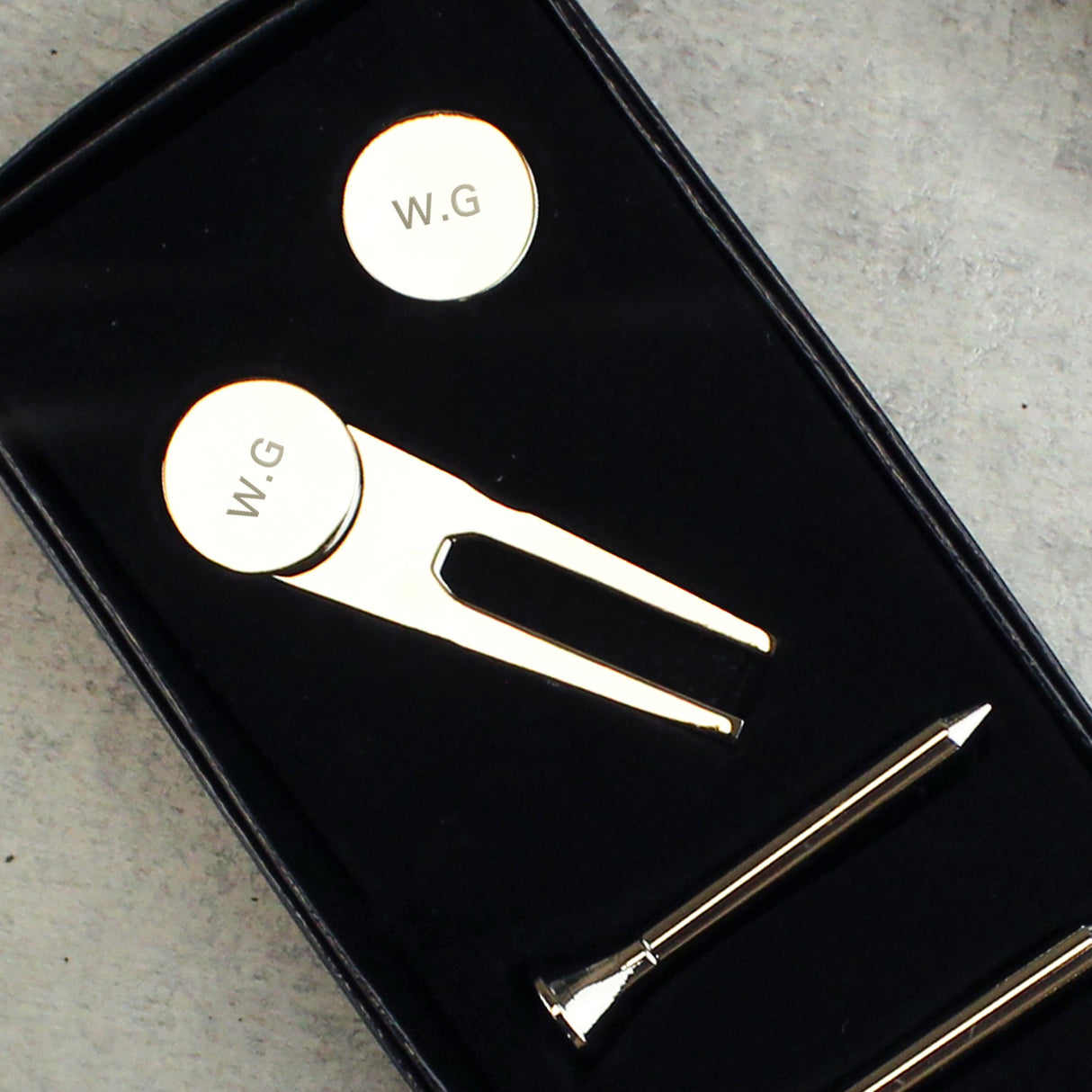 Personalised Golf Set: 4 - Golf Tees & Markers By Gift Moments