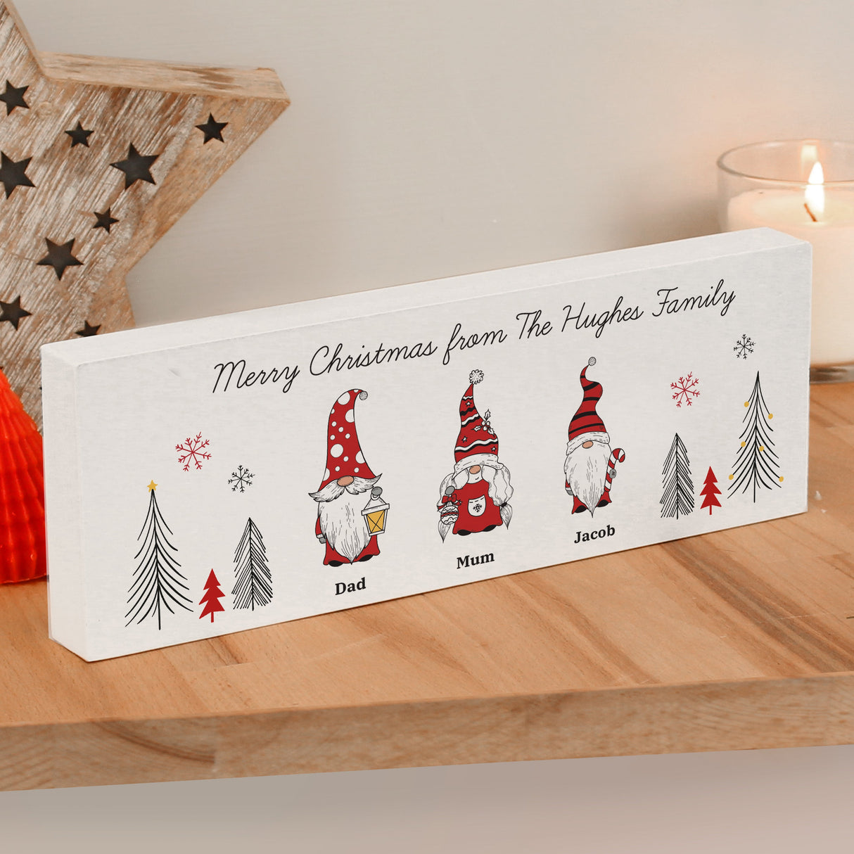 Personalised Gonk Family Mantle Christmas Decoration: 3 - Ornaments By Gift Moments