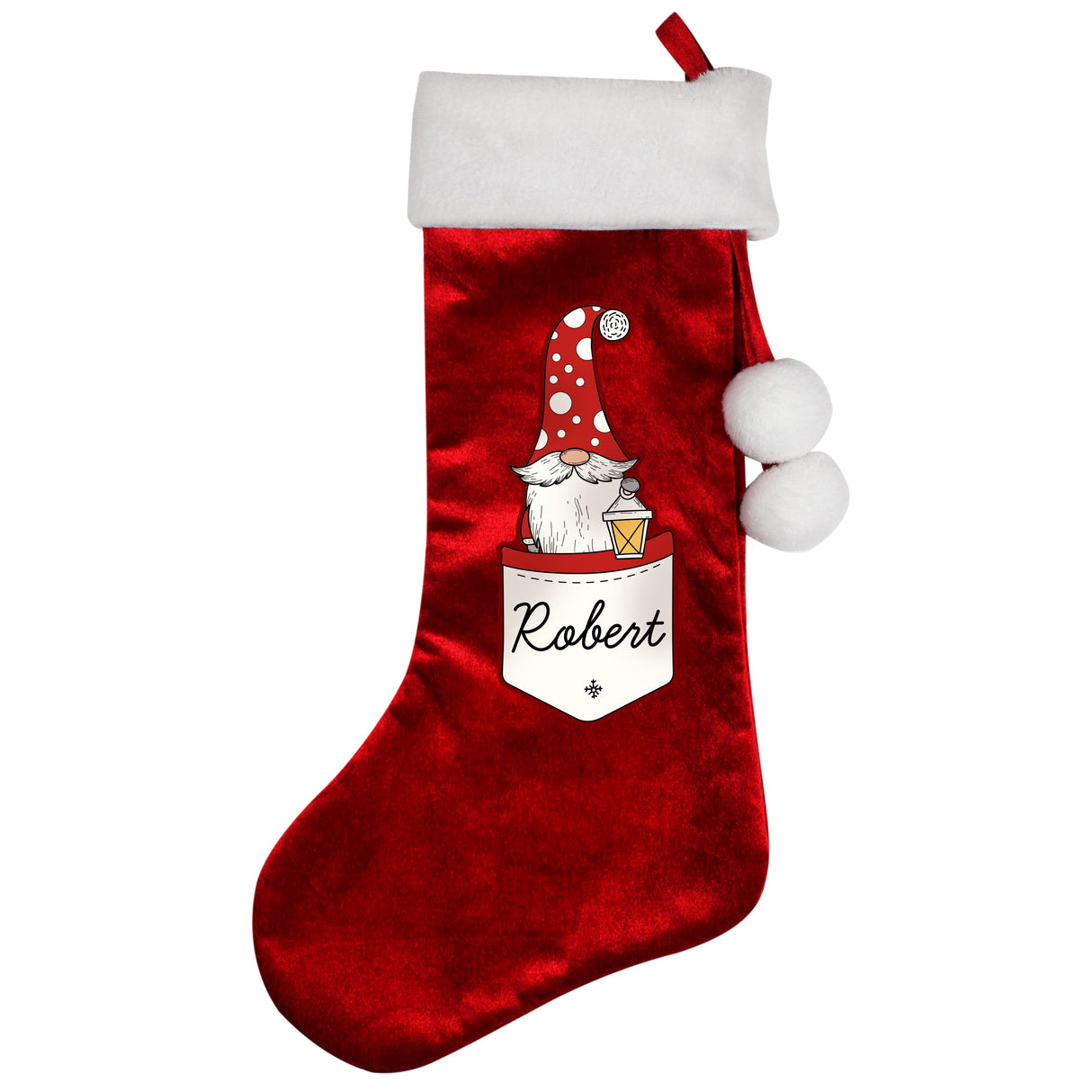Personalised Gonk Family Red Christmas Stockings: 13 - Christmas Stockings By Gift Moments